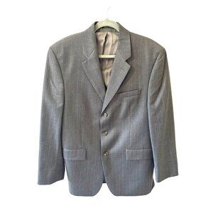Lauren Ralph Lauren grey pinstripe wool cashmere blazer size 42R